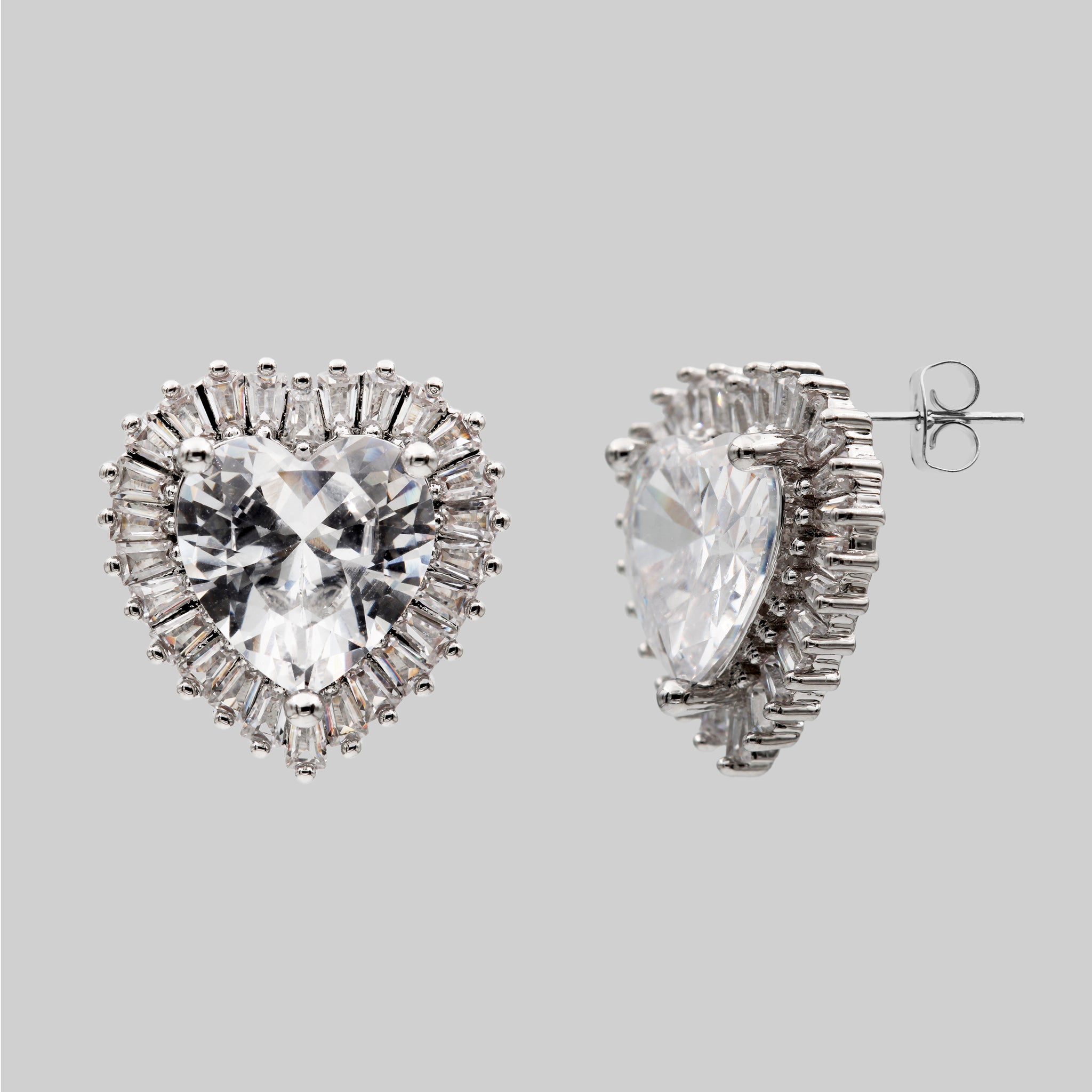 Heart Crystal Stone Earrings