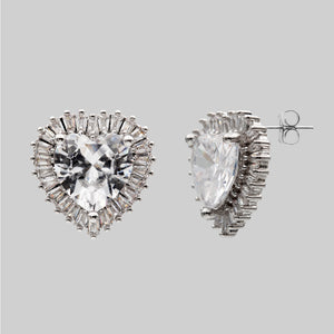 Heart Crystal Stone Earrings