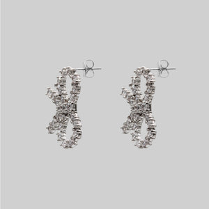 Crystal Rhinestone Bow Tie Earrings