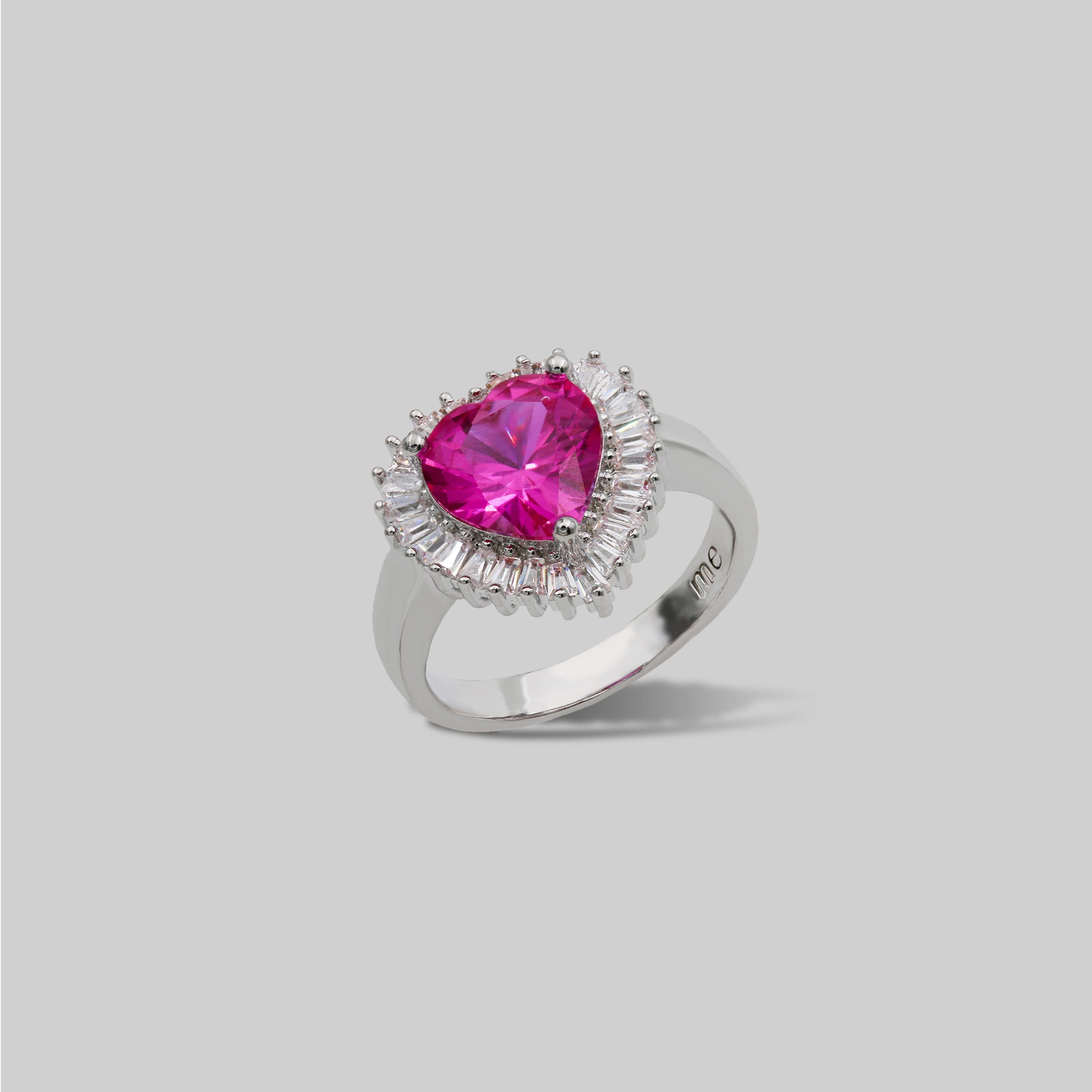 Heart Pink Stone Ring
