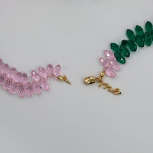 Green and Pink Pearl Necklace