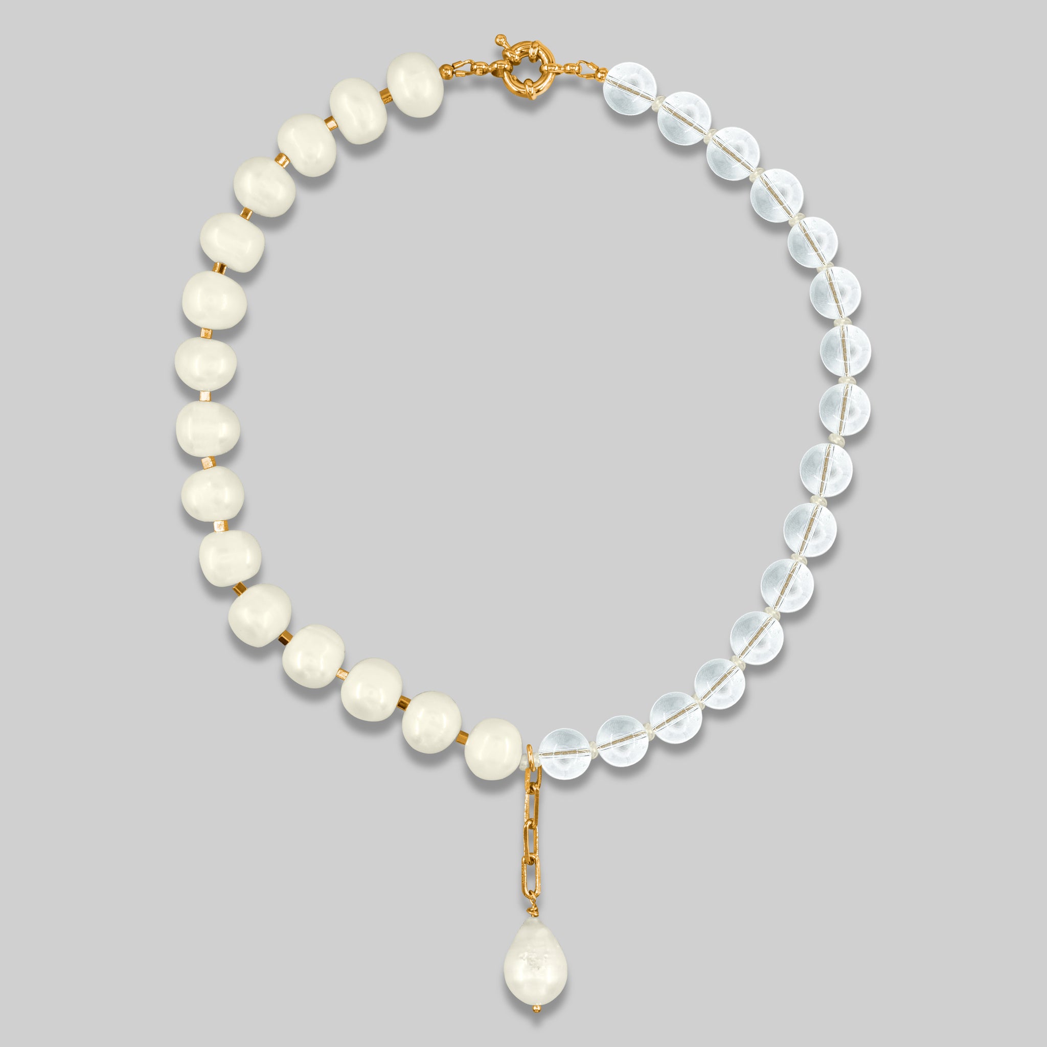 Baroque pearl Lariat Necklace